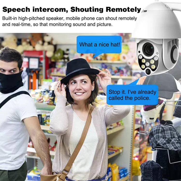 Wireless Surveillance Camera HD PTZ Home Security Outdoor IP66 Waterproof Network Dome Camera, Support Night Vision & Motion Detection & TF Card, US Plug, 2.0 MP Wireless Surveillance Camera HD PTZ Home Security Outdoor IP66 Waterproof Network Dome Camera, Support Night Vision & Motion Detection & TF Card, US Plug, 2.0 MP